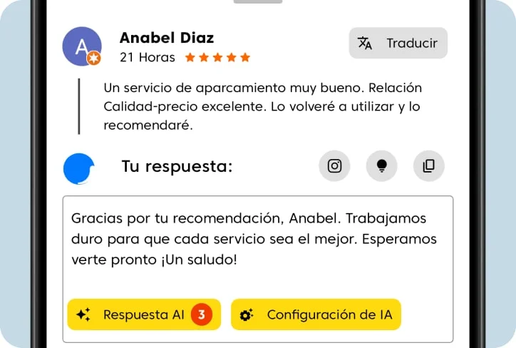 Contesta todas las reseñas