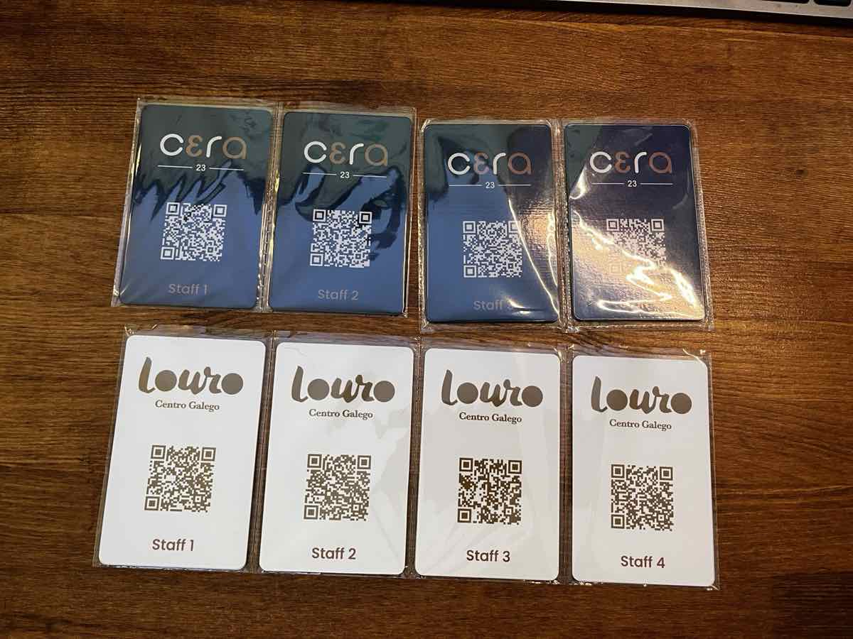 Cartes NFC personnalisées pour Cera et Louro Centro Galego