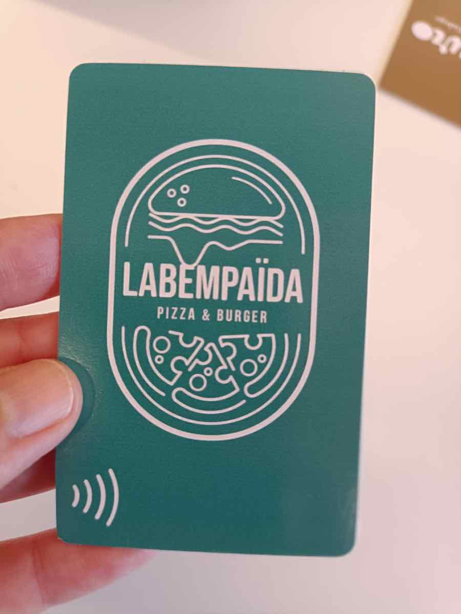 Carte NFC personnalisée pour Labempaïda Pizza & Burger